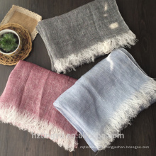 Fábrica de las mujeres de la moda del tamaño máximo que cuelga la bufanda de lino del invierno de la venta al por mayor de la caída zhou